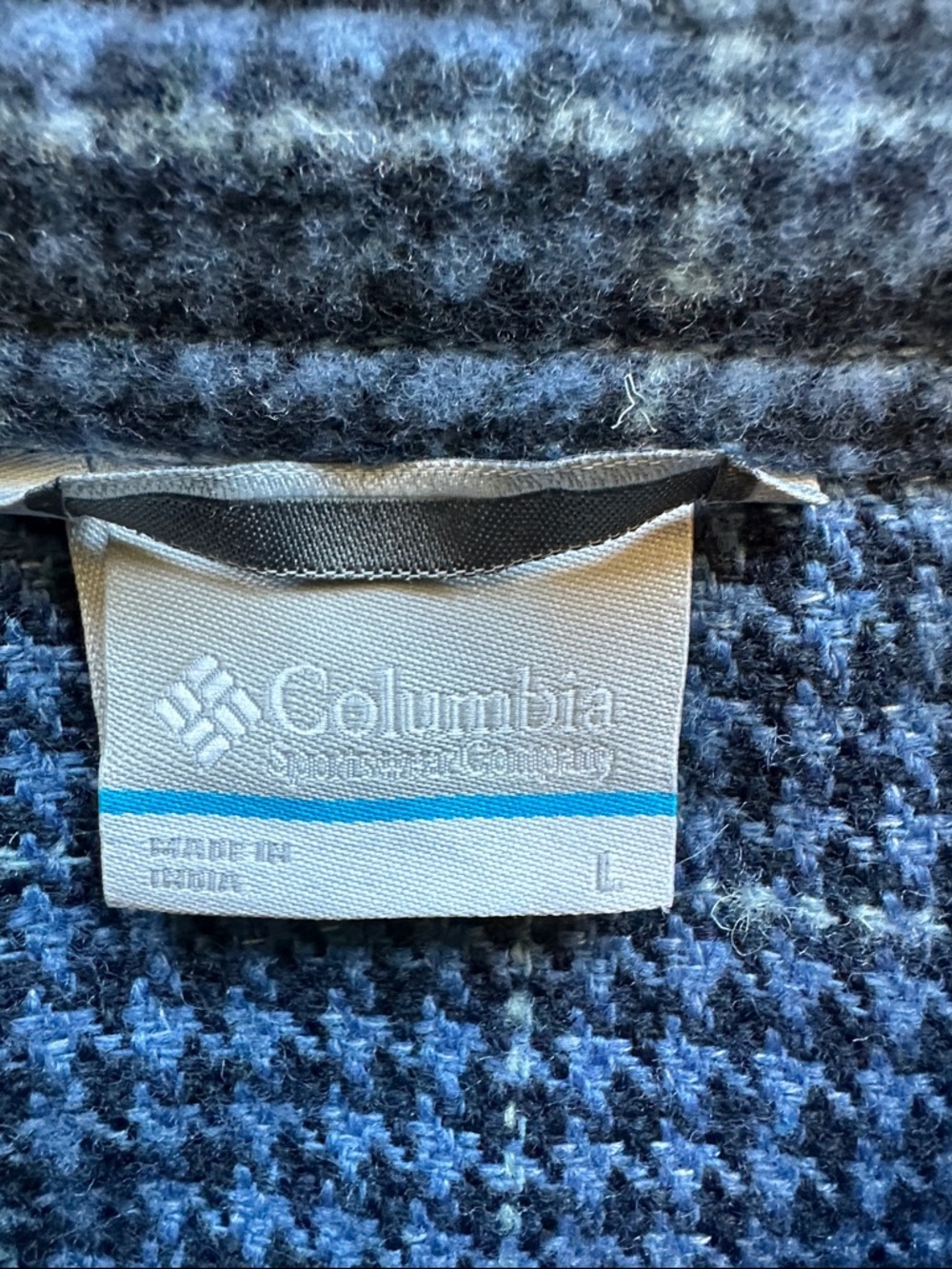 Columbia blue check flannel boxy utility jacket. - Picture 2 of 5